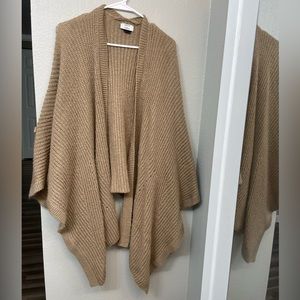 Poncho cardigan sweater